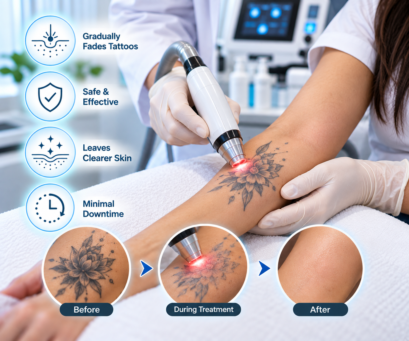 Laser tattoo removal treatment